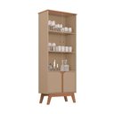 Ver imagem 1 de Cristaleira Madri 4 Portas 3 Prateleiras MDF e MDP 70cm Fendi Bechara Móveis