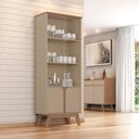 Ver imagem 4 de Cristaleira Madri 4 Portas 3 Prateleiras MDF e MDP 70cm Fendi Bechara Móveis
