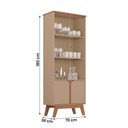 Ver imagem 2 de Cristaleira Madri 4 Portas 3 Prateleiras MDF e MDP 70cm Fendi Bechara Móveis