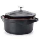 Ver imagem 1 de Caçarola Le Cook 4,5 Litros com Pegadores de Silicone Cacarola Le Cook Premier Black 24cm 4,5l C/peg