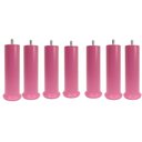 Ver imagem 3 de Kit Pés para Cama Box e Moveis em Geral com 7 Unidades Rosas com Altura de 18 Cm