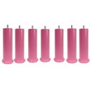 Ver imagem 3 de Kit Pés para Cama Box e Moveis em Geral com 7 Unidades Rosas com Altura de 18 Cm