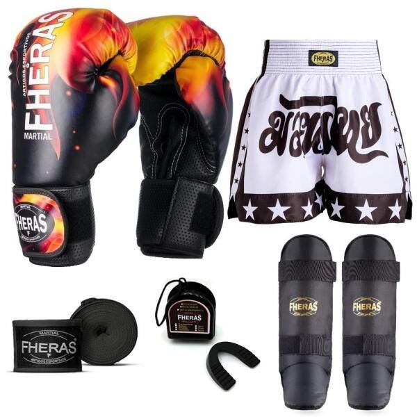 Kit Boxe Muay Thai Fheras Top Fogo (03001331) - 1