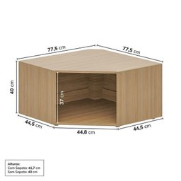 Armário de Canto Suspenso 40cm Módulo Frame CabeCasa MadeiraMadeira - 4