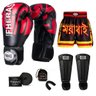Kit Boxe Muay Thai Fheras Top Elite Vermelho (03002100) - 1