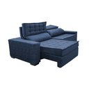 Ver mais imagens de Sofá Retrátil e Reclinável 3,15m Cama inBox Big Star com SoftGel D40 Velupluma Azul