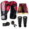 Kit Boxe Muay Thai Fheras Top Elite Vermelho (03002101) - 1