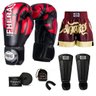 Kit Boxe Muay Thai Fheras Top Elite Vermelho (03002102) - 1