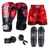 Kit Boxe Muay Thai Fheras Top Elite Vermelho (03002169) - 1