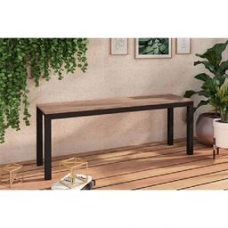 BANCO AURA PRETO FOSCO BARONA BP AÇO/MDP LARGURA 126CM - PROFUNDIDADE 33CM - ALTURA 46CM - 2