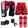 Kit Boxe Muay Thai Fheras Top Elite Vermelho (03002206) - 1