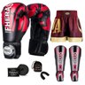 Kit Boxe Muay Thai Fheras Top Elite Vermelho (03002214) - 7