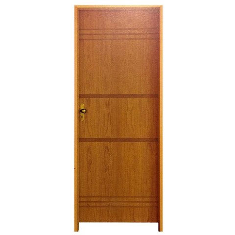 Kit Porta de Madeira Semi-oca Belíssima 7 Rodam Padrão Imbuia - Lado Direito - 2.10 (a) X 0.62 (l)
