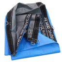 Ver imagem 1 de Lona 500 micra plástica premium azul cinza 7,5x4 + argola