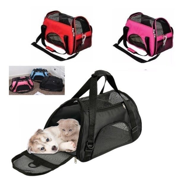 Mochila passeio pet viagem transporte mala bolsa para cachorro gato caixa caes - 1
