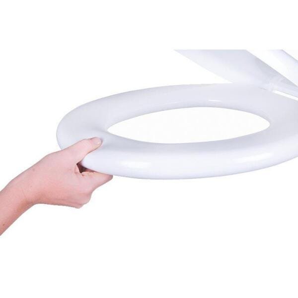Assento Sanitário Almofadado Astra Life Branco para Vaso Celite - 2