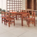 Ver imagem 2 de Mesa de Jantar 6 Lugares Cherry Madeira Maciça Mogano - Pnr Móveis