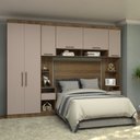 Ver imagem 1 de Guarda Roupa Dormitório Modulado Paris Casal Queen 1,58 M - Roupeiro Luciane M05:cinnamon