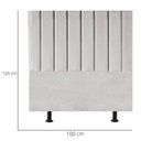 Ver imagem 3 de Cabeceira Estofada Cama Solteiro 100cm Lídia Linho e Frame Cinza Claro