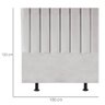 Cabeceira Estofada Cama Solteiro 100cm Lídia Linho e Frame Cinza Claro - 3