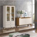 Ver imagem 2 de Cristaleira Liz e Aparador Buffet Ambar Off White Nature – Henn