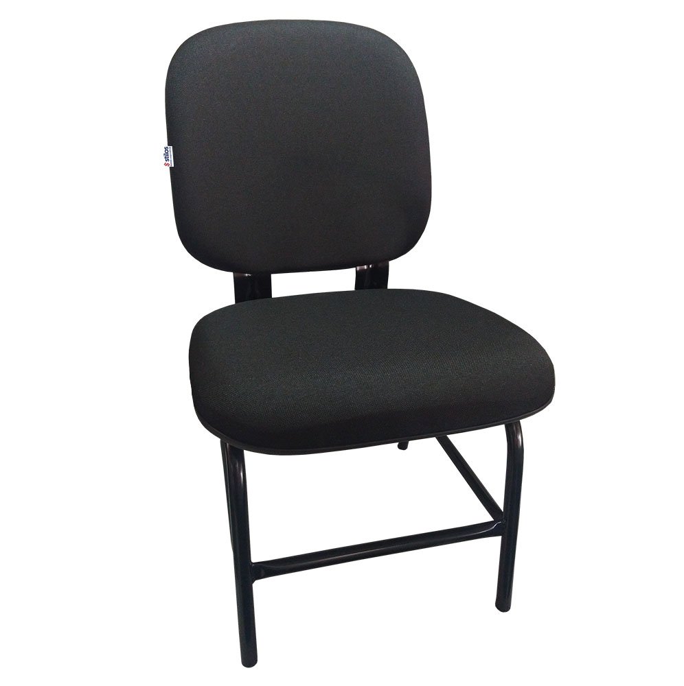 Cadeira Cadeirão Reforçado Para Obeso Plus Size 170 Kg Anatômica Jserrano Preta - 1