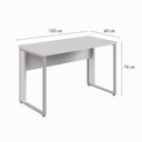 Ver imagem 2 de Mesa Escritório Diretor 120cm Tampo com Pé Quadro Yescasa Cinza