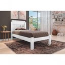 Ver imagem 2 de Cama Solteiro com Colchão Milan Letícia MDF Branco Framar