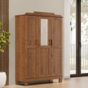 Ver imagem 6 de Guarda Roupa 3p Espelho 115 Cm 1281 Castanho Milani Store