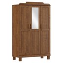 Ver imagem 1 de Guarda Roupa 3p Espelho 115 Cm 1281 Castanho Milani Store