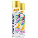 Ver imagem 1 de Kit 2 Tinta Spray Metálica Dourado Mundial Prime 400ml