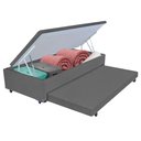 Ver imagem 1 de Bicama Box Baú com Cama Auxiliar Solteiro 88x188x44 Cinza