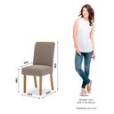 Ver imagem 5 de Conjunto Sala de Jantar Mesa + 6 Cadeiras Solus Marrom/Nature/Off White/Amêndoa