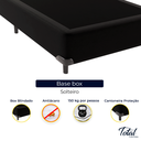 Ver imagem 2 de Cama Box Solteiro Suede Preto