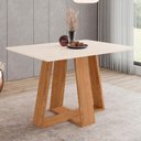 Ver imagem 1 de Mesa de Jantar 4 Lugares 120cm Lince Nature/off H02 - Mpozenato