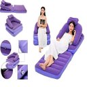 Ver imagem 1 de Sofá Cama Inflavel 2 em 1 Poltrona 150kg Multifuncional com Encosto Ultra Lounge Colchão Quarto Sala