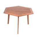 Ver imagem 1 de Mesa de Jantar Hexazonal 125,5cm x 75cm Ecograndis Jardim Marrom/Jatobá