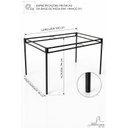 Ver imagem 2 de Pé de Mesa Industrial Aço Preto Base Retangular Reforçada Alta Resistência