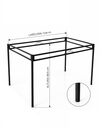 Ver imagem 2 de Pé de Mesa Industrial Aço Preto Base Retangular Reforçada Alta Resistência