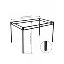 Ver imagem 2 de Pé de Mesa Industrial Aço Preto Base Retangular Reforçada Alta Resistência