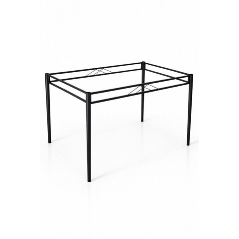 Pé de Mesa Industrial Aço Preto Base Retangular Reforçada Alta Resistência