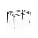 Ver imagem 1 de Pé de Mesa Industrial Aço Preto Base Retangular Reforçada Alta Resistência