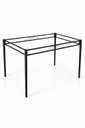 Ver imagem 1 de Pé de Mesa Industrial Aço Preto Base Retangular Reforçada Alta Resistência