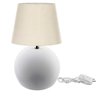 Abajur Bola Branco Cúpula Bege 3021 - 1