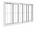 Ver imagem 3 de Janela de Correr 4 Folhas com Grade Alumínio Branco 100x150 Linha 25 Jade