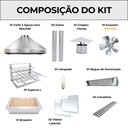 Ver imagem 3 de Kit Churrasqueira Gourmet a Carvão 80cm Inox 430 com Suporte L