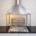 Ver imagem 4 de Kit Churrasqueira Gourmet a Carvão 80cm Inox 430 com Suporte L
