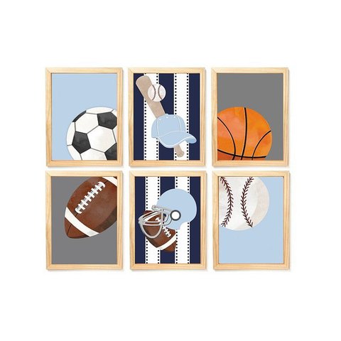 Kit Quadro Esporte Infantil Decorativo Quarto Criança Enxoval Bebê