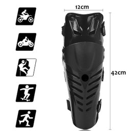 Par de Proteção Joelho Canela Articulada Anti Impacto Motocross Motoqueiro Bike Trilha Und - 6