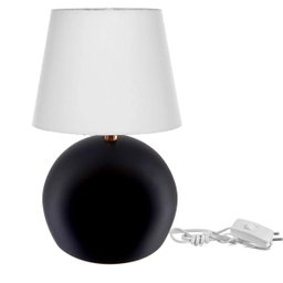 Abajur Bola Preto Cúpula Branca 3021 - 1